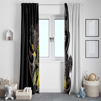 New Zealand Valentines Day Window Curtain Piwakawaka Lovers Maori Koru Tattoo LT14 - Polynesian Pride