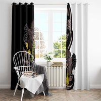 New Zealand Valentines Day Window Curtain Piwakawaka Lovers Maori Koru Tattoo LT14 - Polynesian Pride