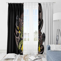 New Zealand Valentines Day Window Curtain Piwakawaka Lovers Maori Koru Tattoo LT14 - Polynesian Pride