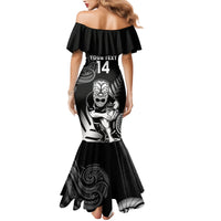 Custom New Zealand Silver Fern Rugby Family Matching Mermaid Dress and Hawaiian Shirt Go Champions NZ All Black Maori Koru LT14 - Polynesian Pride