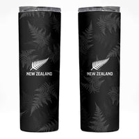 New Zealand Silver Fern Rugby Skinny Tumbler Go Aotearoa Champions World Cup LT14 Black - Polynesian Pride