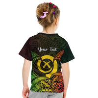 Personalised Vanuatu Family Day Kid T Shirt Happy 26 December Vanuatuan Pig Tusk LT14 - Polynesian Pride