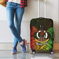 Personalised Vanuatu Family Day Luggage Cover Happy 26 December Vanuatuan Pig Tusk LT14 - Polynesian Pride