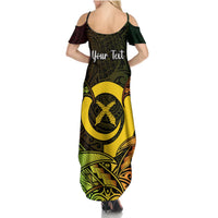 Personalised Vanuatu Family Day Summer Maxi Dress Happy 26 December Vanuatuan Pig Tusk LT14 - Polynesian Pride