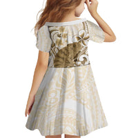 Brown And White Hawaii Chameleon Family Matching Mermaid Dress and Hawaiian Shirt Plumeria Polynesian Tribal Art