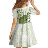 Green And White Hawaii Chameleon Family Matching Off Shoulder Maxi Dress and Hawaiian Shirt Plumeria Polynesian Tribal Art LT14 - Polynesian Pride