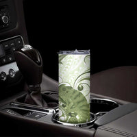 Green And White Hawaii Chameleon Skinny Tumbler Plumeria Polynesian Tribal Art LT14 - Polynesian Pride