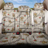 Beige Palaka Hawaii Mele Kalikimaka Back Car Seat Cover Ohia Lehua Shell Leis Funny Gingerbread Santa LT14 One Size Beige - Polynesian Pride