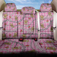 Pink Palaka Hawaii Mele Kalikimaka Back Car Seat Cover Ohia Lehua Shell Leis Funny Gingerbread Santa LT14 One Size Pink - Polynesian Pride