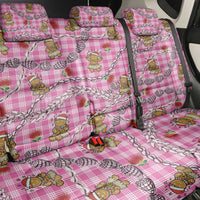 Pink Palaka Hawaii Mele Kalikimaka Back Car Seat Cover Ohia Lehua Shell Leis Funny Gingerbread Santa LT14 - Polynesian Pride