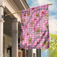 Pink Palaka Hawaii Mele Kalikimaka Garden Flag Ohia Lehua Shell Leis Funny Gingerbread Santa LT14 House Flag Pink - Polynesian Pride