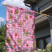 Pink Palaka Hawaii Mele Kalikimaka Garden Flag Ohia Lehua Shell Leis Funny Gingerbread Santa LT14 - Polynesian Pride