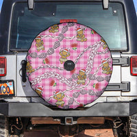 Pink Palaka Hawaii Mele Kalikimaka Spare Tire Cover Ohia Lehua Shell Leis Funny Gingerbread Santa LT14 Pink - Polynesian Pride