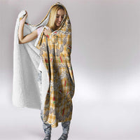 Gold Palaka Hawaii Mele Kalikimaka Hooded Blanket Ohia Lehua Shell Leis Funny Gingerbread Santa LT14 - Polynesian Pride