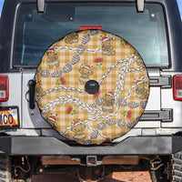 Gold Palaka Hawaii Mele Kalikimaka Spare Tire Cover Ohia Lehua Shell Leis Funny Gingerbread Santa LT14 Gold - Polynesian Pride
