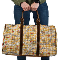 Gold Palaka Hawaii Mele Kalikimaka Travel Bag Ohia Lehua Shell Leis Funny Gingerbread Santa LT14 Gold - Polynesian Pride