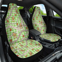 Green Palaka Hawaii Mele Kalikimaka Car Seat Cover Ohia Lehua Shell Leis Funny Gingerbread Santa LT14 One Size Green - Polynesian Pride