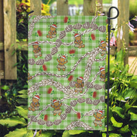 Green Palaka Hawaii Mele Kalikimaka Garden Flag Ohia Lehua Shell Leis Funny Gingerbread Santa LT14 Garden Flag Green - Polynesian Pride