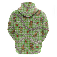 Green Palaka Hawaii Mele Kalikimaka Hoodie Ohia Lehua Shell Leis Funny Gingerbread Santa LT14 - Polynesian Pride