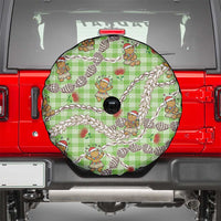Green Palaka Hawaii Mele Kalikimaka Spare Tire Cover Ohia Lehua Shell Leis Funny Gingerbread Santa LT14 - Polynesian Pride