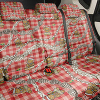 Red Palaka Hawaii Mele Kalikimaka Back Car Seat Cover Ohia Lehua Shell Leis Funny Gingerbread Santa LT14 - Polynesian Pride