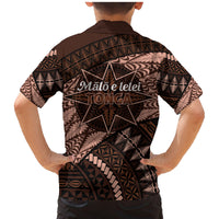 Malo e lelei Tonga Family Matching Mermaid Dress and Hawaiian Shirt Tongan Ngatu Pattern Vintage Vibes LT14 - Polynesian Pride