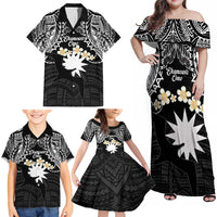 Ekamowir Omo Nauru Family Matching Off Shoulder Maxi Dress and Hawaiian Shirt Naoero Twelve-pointed Star Polynesian Tattoo LT14 - Polynesian Pride