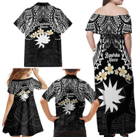 Ekamowir Omo Nauru Family Matching Off Shoulder Maxi Dress and Hawaiian Shirt Naoero Twelve-pointed Star Polynesian Tattoo LT14 - Polynesian Pride