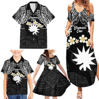 Ekamowir Omo Nauru Family Matching Summer Maxi Dress and Hawaiian Shirt Naoero Twelve-pointed Star Polynesian Tattoo LT14 - Polynesian Pride