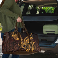 Gold Black Aloha Hawaii Travel Bag Polynesian Shark Tattoo With Plumeria LT14 - Polynesian Pride