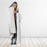 United States and Northern Mariana Islands Hooded Blanket USA Flag Eagle CNMI Latte Stone Tropical Flowers LT14 - Polynesian Pride