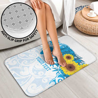 New Zealand Autism Awareness Month Bathroom Set Takiwatanga Maori Lizard With Sunflower LT14 - Polynesian Pride