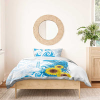 New Zealand Autism Awareness Month Bedding Set Takiwatanga Maori Lizard With Sunflower LT14 - Polynesian Pride