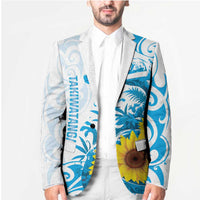 New Zealand Autism Awareness Month Blazer Takiwatanga Maori Lizard With Sunflower LT14 - Polynesian Pride