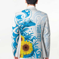 New Zealand Autism Awareness Month Blazer Takiwatanga Maori Lizard With Sunflower LT14 - Polynesian Pride