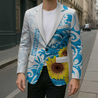 New Zealand Autism Awareness Month Blazer Takiwatanga Maori Lizard With Sunflower LT14 - Polynesian Pride