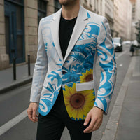 New Zealand Autism Awareness Month Blazer Takiwatanga Maori Lizard With Sunflower LT14 - Polynesian Pride
