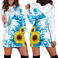 New Zealand Autism Awareness Month Hoodie Dress Takiwatanga Maori Lizard With Sunflower LT14 - Polynesian Pride