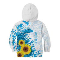 New Zealand Autism Awareness Month Kid Hoodie Takiwatanga Maori Lizard With Sunflower LT14 - Polynesian Pride