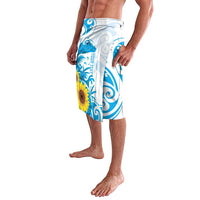 New Zealand Autism Awareness Month Lavalava Takiwatanga Maori Lizard With Sunflower LT14 - Polynesian Pride
