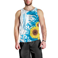 New Zealand Autism Awareness Month Men Tank Top Takiwatanga Maori Lizard With Sunflower LT14 - Polynesian Pride