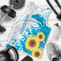 New Zealand Autism Awareness Month Men Tank Top Takiwatanga Maori Lizard With Sunflower LT14 - Polynesian Pride