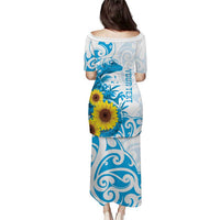 New Zealand Autism Awareness Month Puletasi Takiwatanga Maori Lizard With Sunflower LT14 - Polynesian Pride