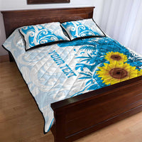 New Zealand Autism Awareness Month Quilt Bed Set Takiwatanga Maori Lizard With Sunflower LT14 - Polynesian Pride