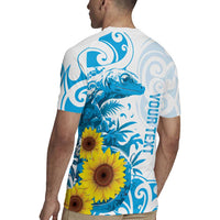 New Zealand Autism Awareness Month Rugby Jersey Takiwatanga Maori Lizard With Sunflower LT14 - Polynesian Pride