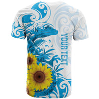 New Zealand Autism Awareness Month T Shirt Takiwatanga Maori Lizard With Sunflower LT14 - Polynesian Pride