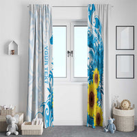 New Zealand Autism Awareness Month Window Curtain Takiwatanga Maori Lizard With Sunflower LT14 - Polynesian Pride