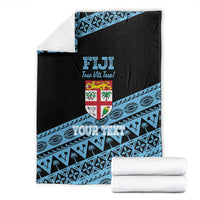 Fiji Rugby 2025 Custom Blanket Fijian Tapa Toso Viti Toso - Black LT14 - Polynesian Pride