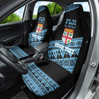 Fiji Rugby 2025 Custom Car Seat Cover Fijian Tapa Toso Viti Toso - Black LT14 - Polynesian Pride