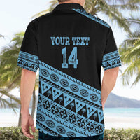 Fiji Rugby 2025 Custom Hawaiian Shirt Fijian Tapa Toso Viti Toso - Black LT14 - Polynesian Pride